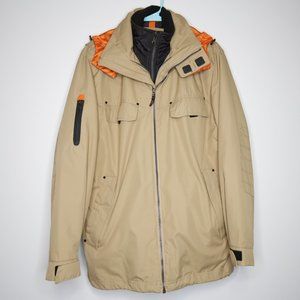 London Fog Tan/Black 3-in-1 Anorak Jacket - S. Polyester